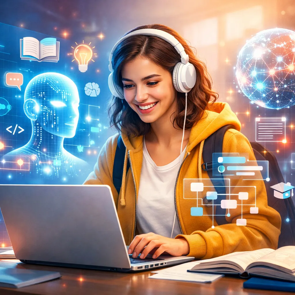 AI/student learning concept